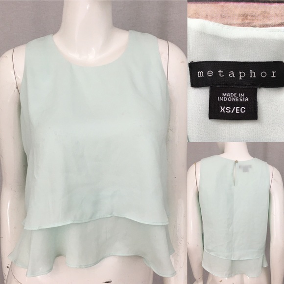 Metaphor Tops - Sz XS Metaphor Sleeveless Ruffle Layer Blouse Top